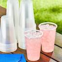 Great Value Disposable Plastic Cups, Clear, 16 oz, 100 Count ...