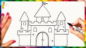 How To Draw A Castle Step By Step 🏰 Castle Drawing Easy - YouTube