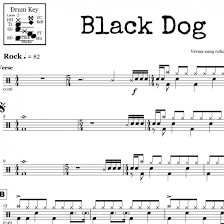 Black Dog Led Zeppelin Drum Sheet Music