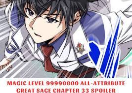 Magic Level 99990000 All-Attribute Great Sage Chapter 33: Spoiler, Release  Date, Recap, Raw Scans 10/2023