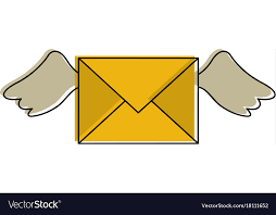 Message Envelope With Wings Icon Image Royalty Free Vector gambar png