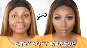 soft glam makeup for black women