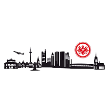 Image for eintracht frankfurt logo wallpaper hd. Wandtattoo Eintracht Frankfurt Frankfurter Skyline Mit Logo Wall Art De