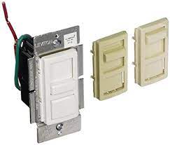 Slide dimmer, fluorescent, illumatech, white. Leviton Ip710 Lfz Illumatech Slide Dimmer For Led 0 10v Power Supplies 1200va 10a Led 120 277 Vac White W Color Change Kits Included Wall Dimmer Switches Amazon Com