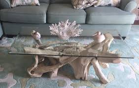 Totally natural gray driftwood with white sea salt deposits is a rare find from the north american shores. Beautiful Driftwood Coffee Table Driftwood Table Furniture And Driftwood Art By Artisan Carl Woodland