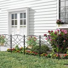 Black Metal Garden Fence Panel Outdoor