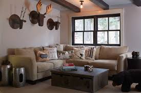 Cabin Living Room Design Country