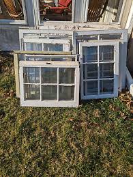 Vintage Window Sashes 6 Pane Wavy Glass