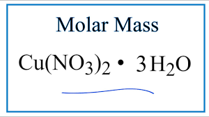 molar m of cu no3 2 3h2o copper