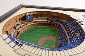 Kansas City Royals 25 Layer Stadiumview 3d Wall Art Kauffman Stadium