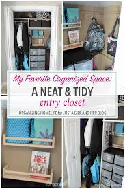 a neat and tidy entry closet abby