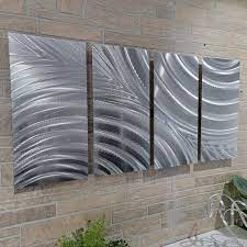 Etched Metal Wall Art Silver Indoor