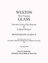 Weston Glass Catalog Reprints Amp