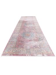 pink runner 80 x 300 cm viscose rug