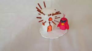 DIY/ miniature / How to make Angry Bird Red and Red's house - YouTube