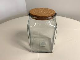 glass jar square with cork lid magic