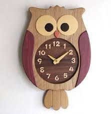 Owl Clock Wood Clock Design Owl Decor