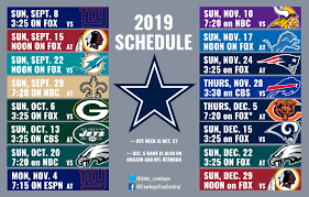 2019 Cowboys schedule: Dallas hosts ...