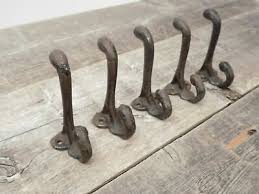 5 Rustic Coat Hooks Cast Iron Acorn 3 1