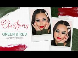 green red christmas eye makeup tutorial