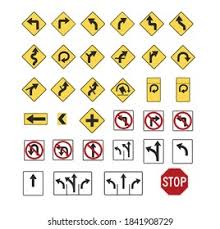 road signs isolated