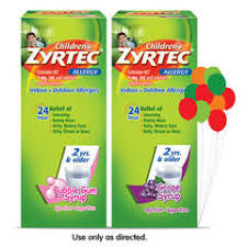 Childrens Zyrtec 24 Hour Allergy Relief Syrup Grape Flavor