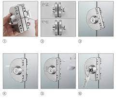 1 Set Double Open Glass Door Lock