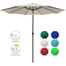 Outdoor Patio Umbrella With Push Bottom