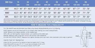 plus size clothing size chart find