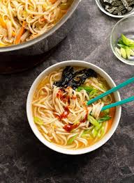 vegan y udon noodle soup the
