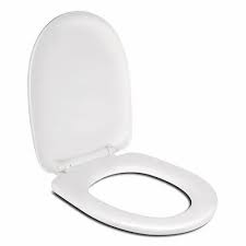 Elegant Casa White Oval Toilet Seat
