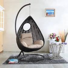 iron modern black balcony swing chair