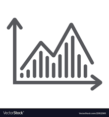 Stock Chart Line Icon Graph And Finance