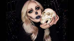 easy glam skeleton makeup tutorial