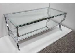 Chrome Coffee Table With Glass Top