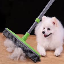 pet hair remover rubber broom with