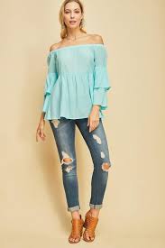 Join facebook to connect with 'aqua off and others you may know. Weekend Bell Sleeve Off The Shoulder Top Aqua Small Town Style Boutique