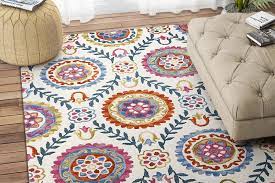 multicolor suzani hand tufted carpet