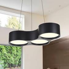 Honeycomb Led Chandelier Modern Style Metal 3 Light Pendant Lighting In Black For Office Dining Room Takeluckhome Com