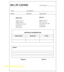 Bill Of Lading Sample Template Pdf Free Dealbrothers Co