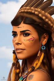 pocahontas ilration outline of an
