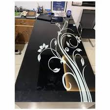 Black Printed Glass Table Top At Rs 250