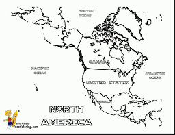 North American Continent Coloring Page America Wkweddingco Download