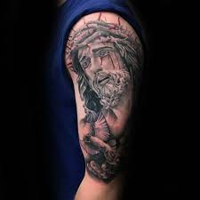 Sacred heart and jesus portrait tattoo on forearm. Pin On Tattoos