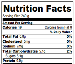 cream soda nutrition facts and
