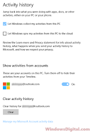 How To Clear Timeline Activity History In Windows 10
