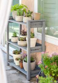 diy how to make a outdoor plant shelf