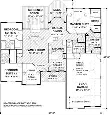 Traditional Style House Plan 4 Beds 3