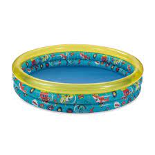round inflatable 3 ring kid splash