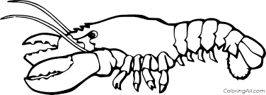 Outline for dylans crawfish toy. Crawling Lobster Coloring Page Coloringall